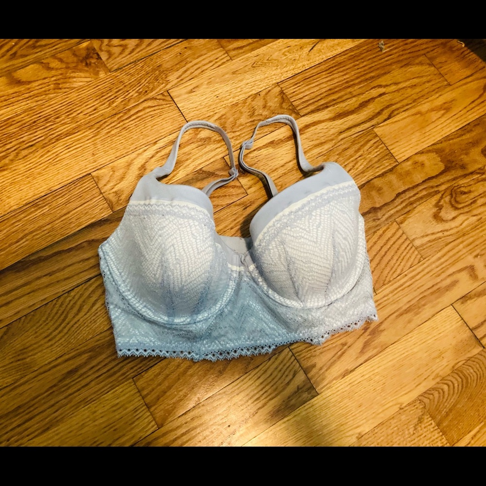 Body by Victoria 32dd Demi Bra Lingerie Lace and Shimmer.